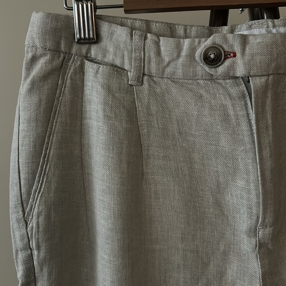 Zara Kids Tailoring Pants Oat Cream Color -Viscose / Linen Pants - Picture 4 of 13